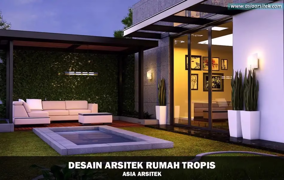 Rumah Tropis 3 Lantai 275 m²