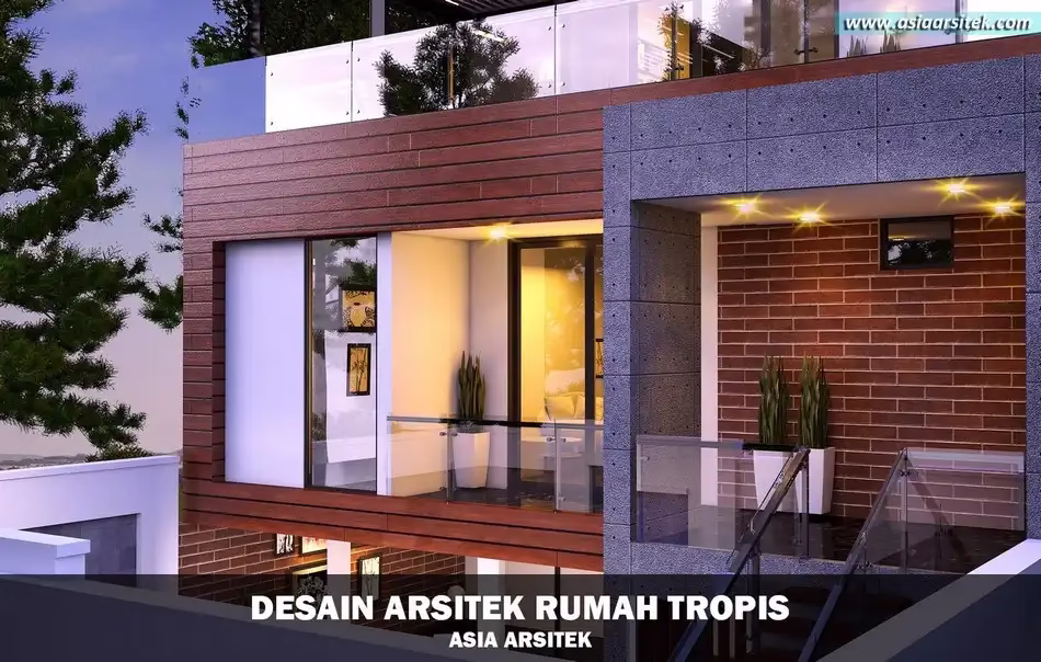 Rumah Tropis 3 Lantai 275 m²