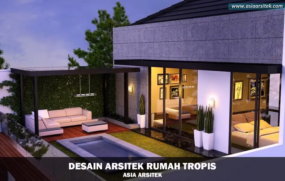 Rumah Tropis 3 Lantai 275 m²