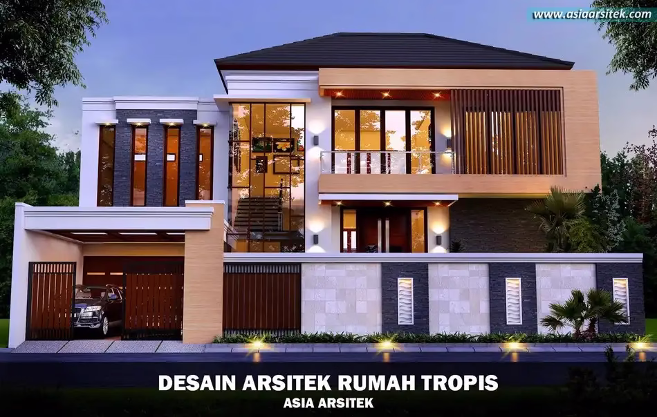 Rumah Tropis 3 Lantai Mewah