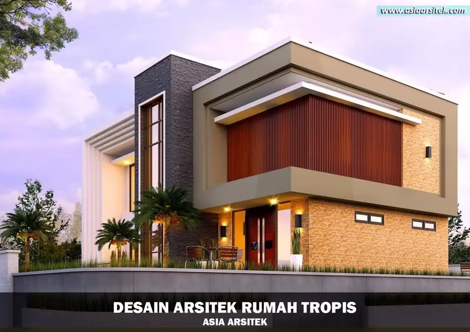 Rumah Tropis 3 Lantai dengan Basement