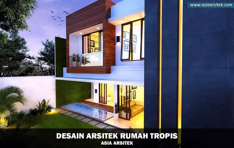 desain rumah tropis modern