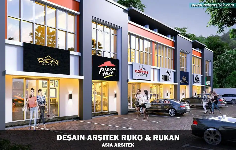 Desain Ruko 2 Lantai Minimalis Sawangan