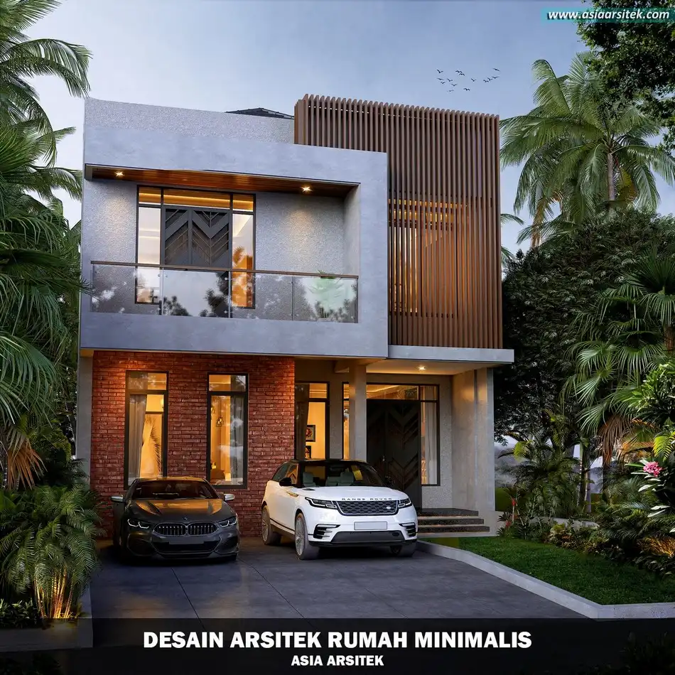 Desain Rumah Industrial 3 Lantai 4 Kamar