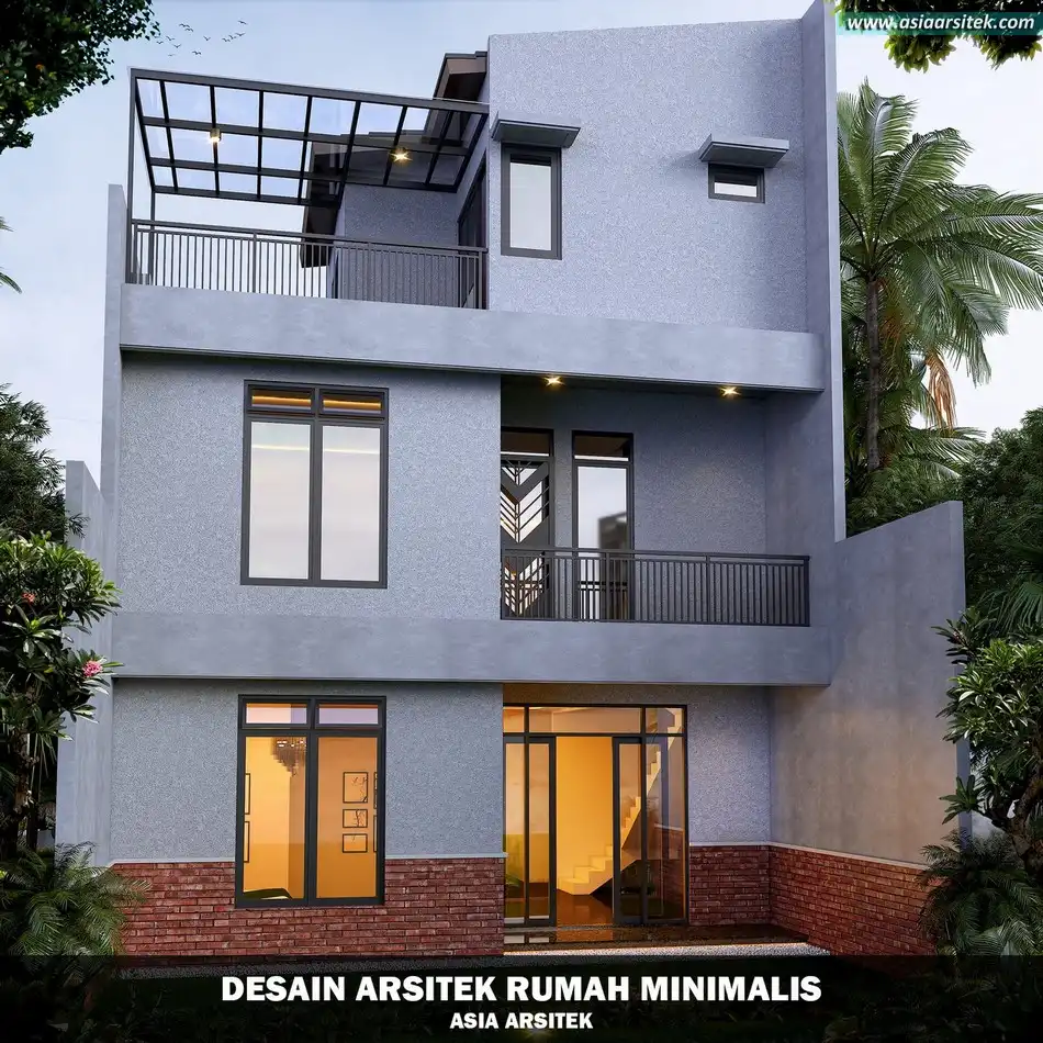Desain Rumah Industrial 3 Lantai