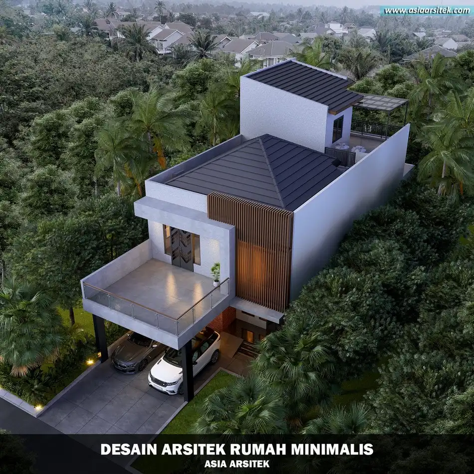 Desain Rumah Industrial 3 Lantai