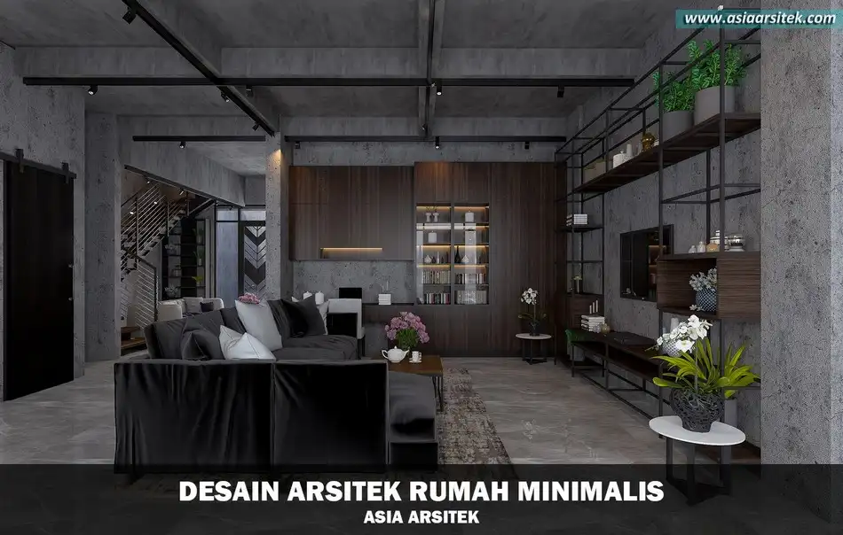 Desain Rumah Industrial 3 Lantai