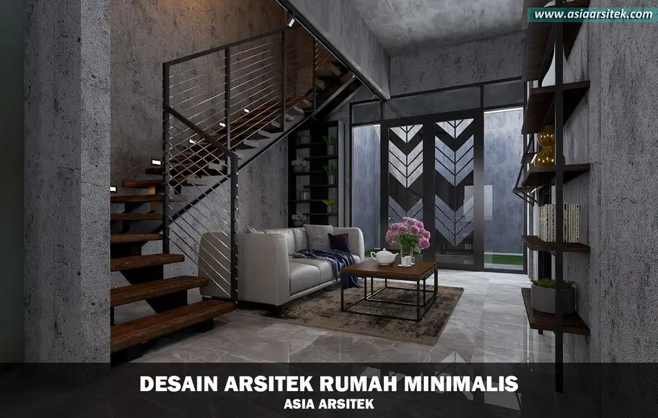 Desain Rumah Industrial 3 Lantai