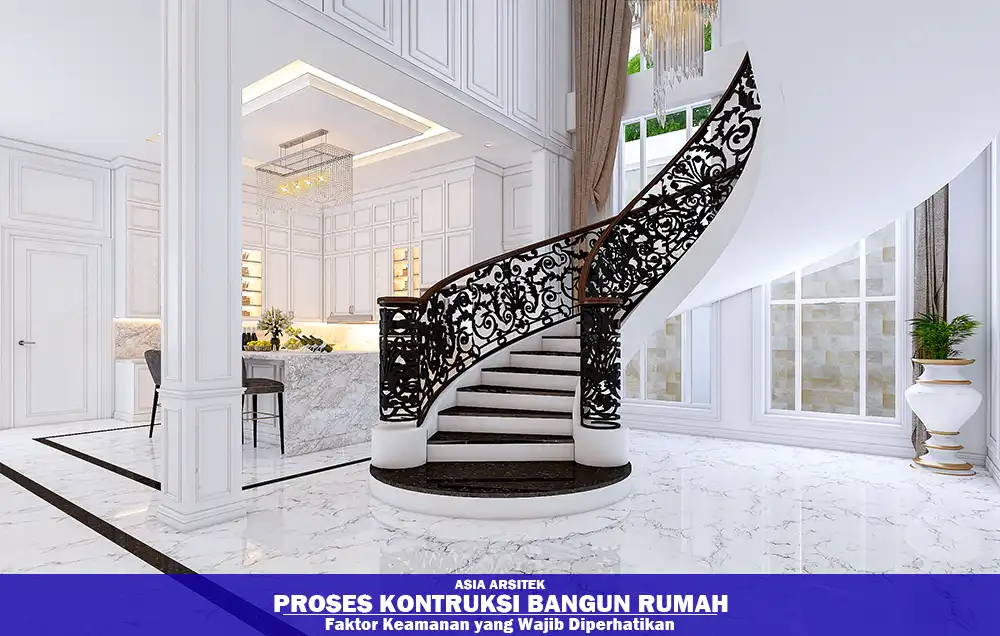 desain tangga rumah 2 lantai minimalis Tangerang