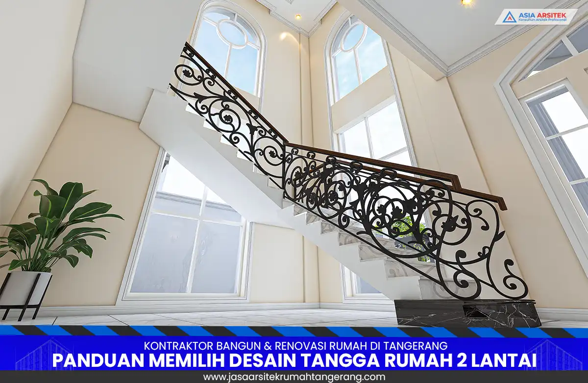 desain tangga rumah 2 lantai minimalis Tangerang