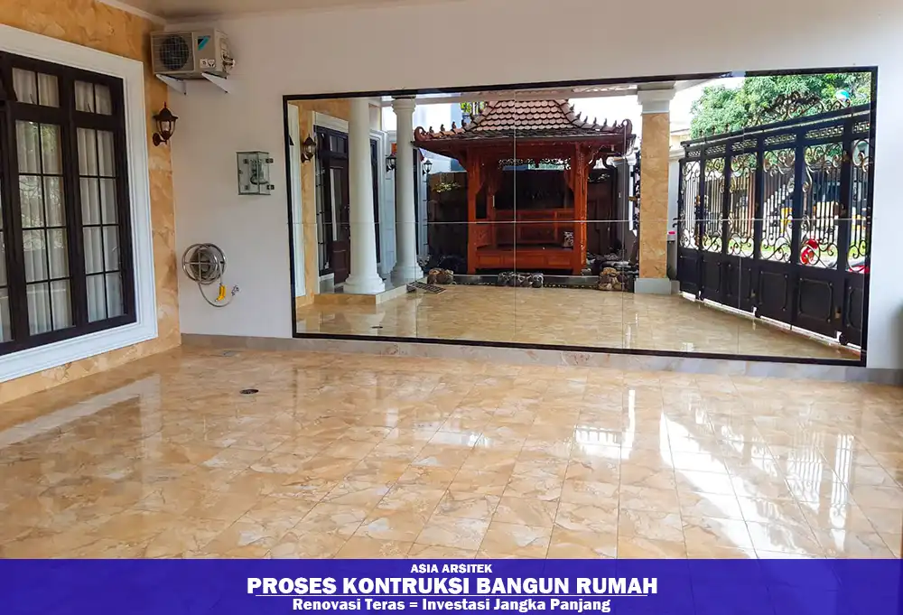 renovasi teras rumah lama di Tangerang
