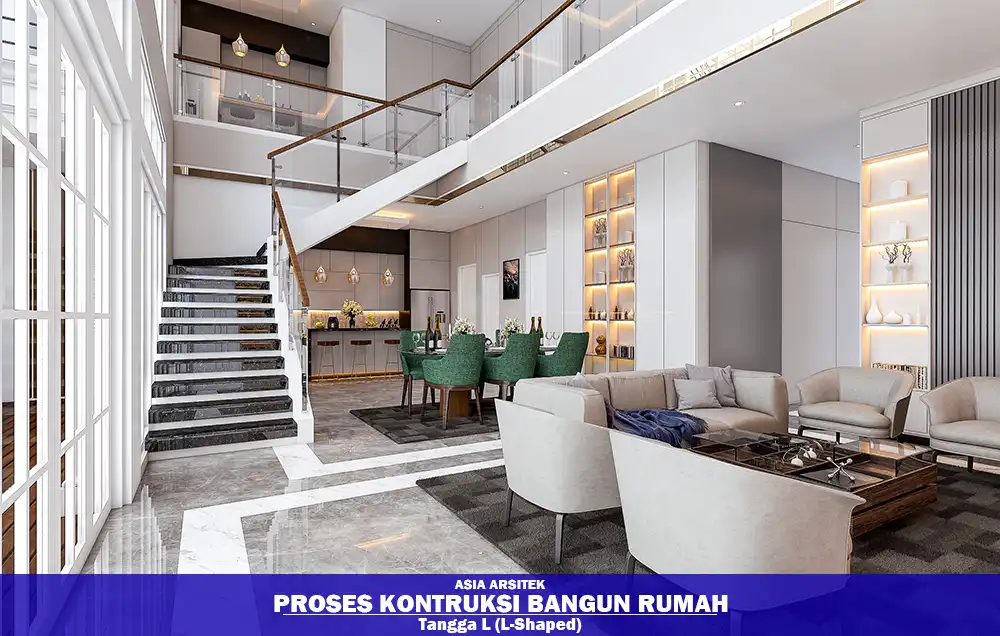 desain tangga rumah 2 lantai minimalis Tangerang