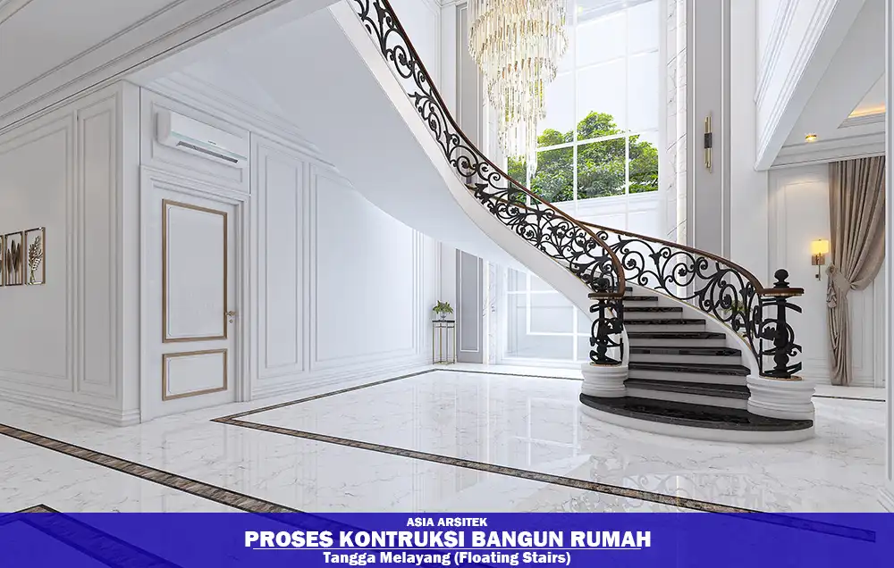 desain tangga rumah 2 lantai minimalis Tangerang