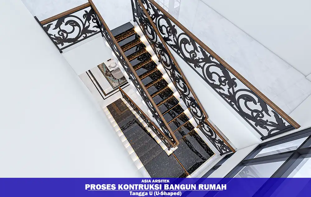 desain tangga rumah 2 lantai minimalis Tangerang