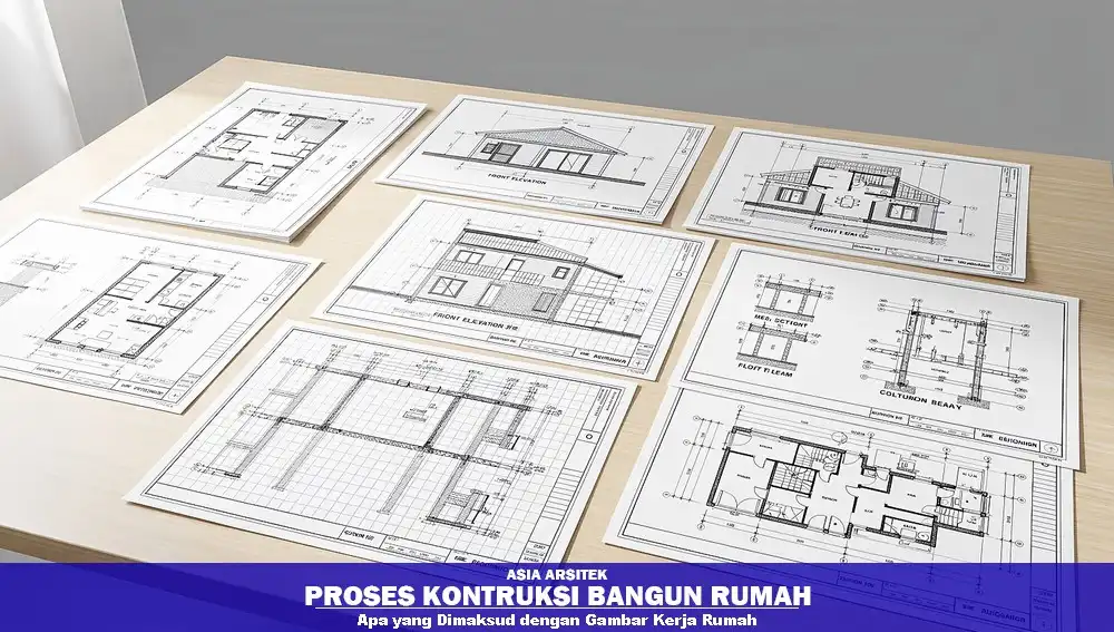 contoh gambar kerja rumah lengkap