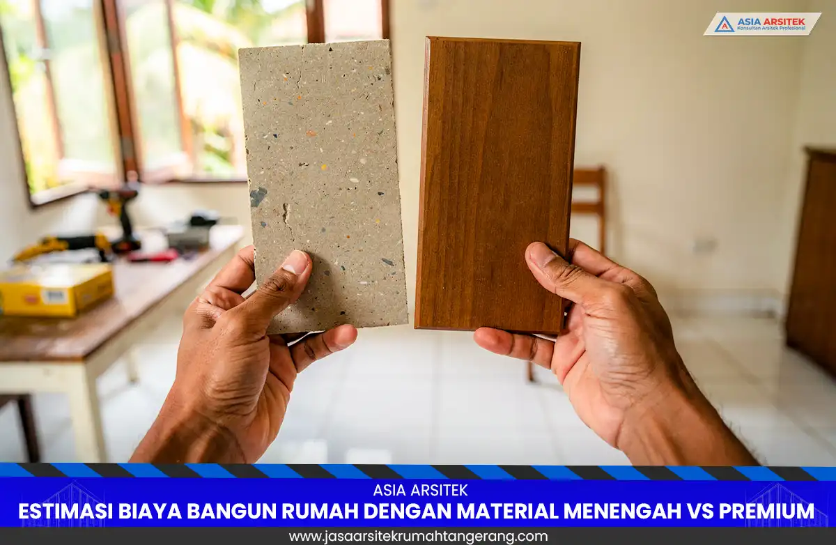 Estimasi biaya bangun rumah material menengah vs premium