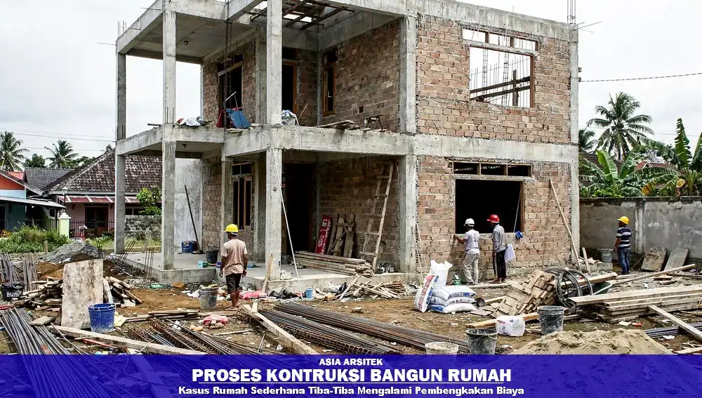 Proyek rumah 2 lantai yang mengalami overbudget di Tangerang