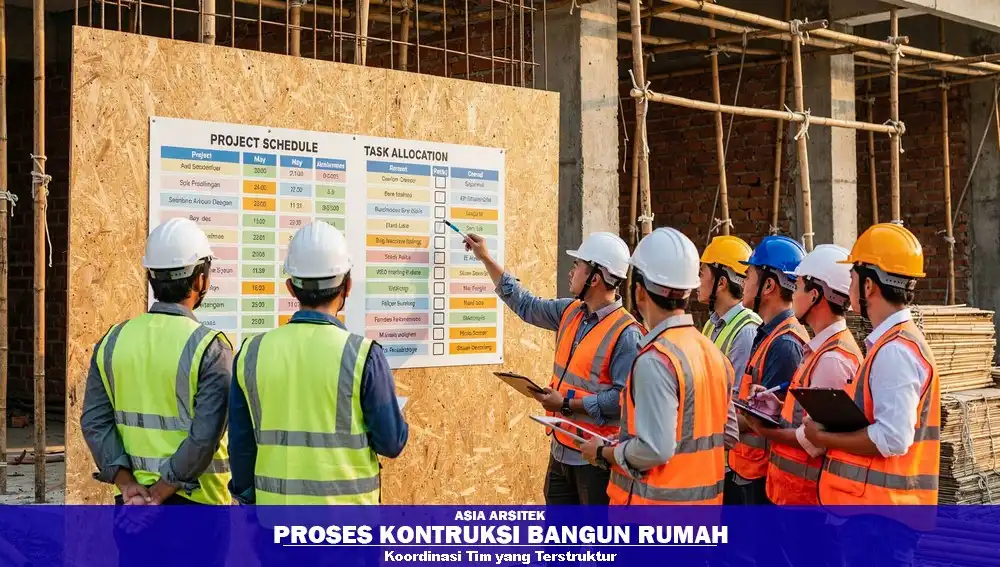 koordinasi tim terstruktur dalam proyek rumah