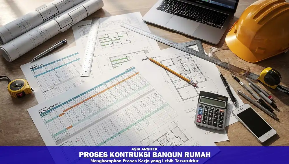 Proses kerja kontraktor rumah profesional