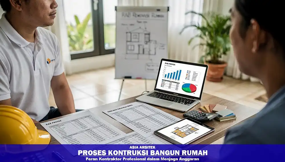 Kontraktor profesional menjaga anggaran pembangunan rumah