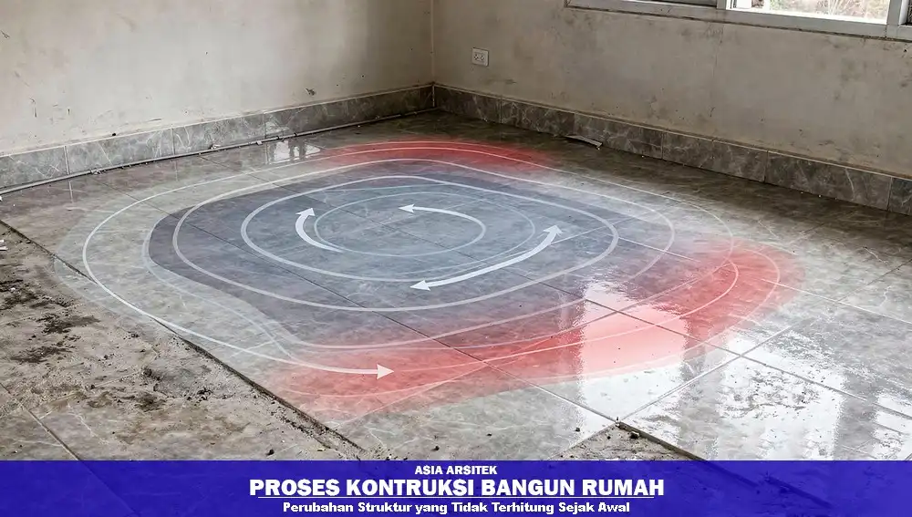 lantai rumah retak akibat perubahan struktur