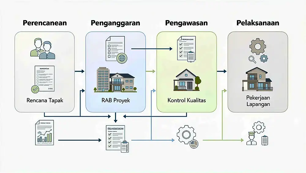 sistem kerja terintegrasi proyek rumah