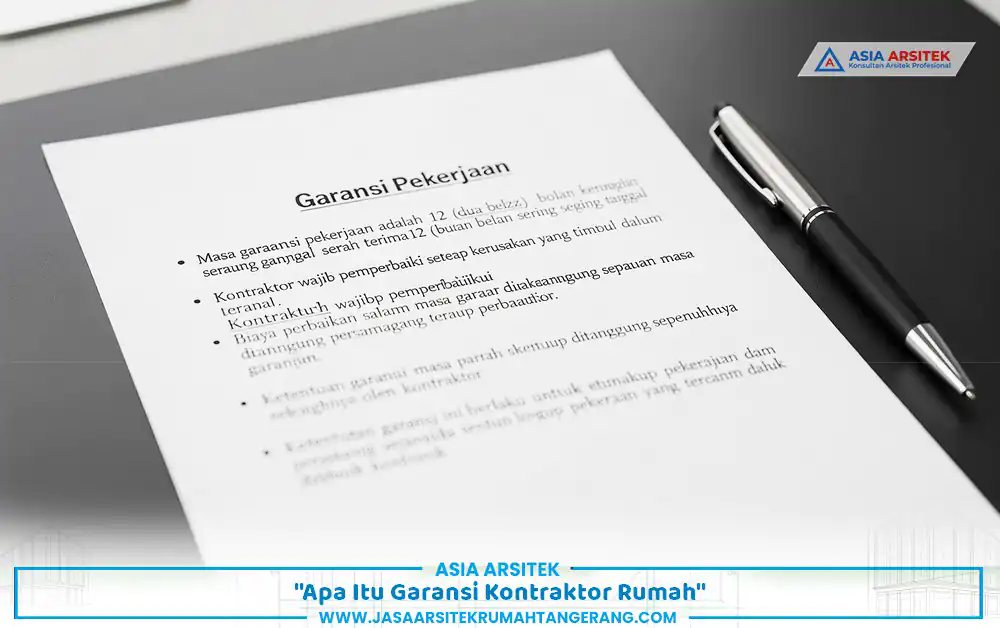 Klausul garansi kontraktor rumah dalam kontrak tertulis