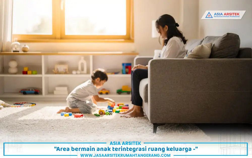 area bermain aman dalam proyek bangun rumah keluarga muda Tangerang