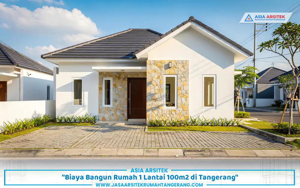 contoh proyek biaya bangun rumah 100m2 Tangerang dengan desain minimalis modern