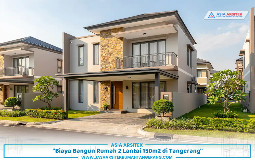 contoh proyek biaya bangun rumah 2 lantai Tangerang dengan desain modern dua tingkat