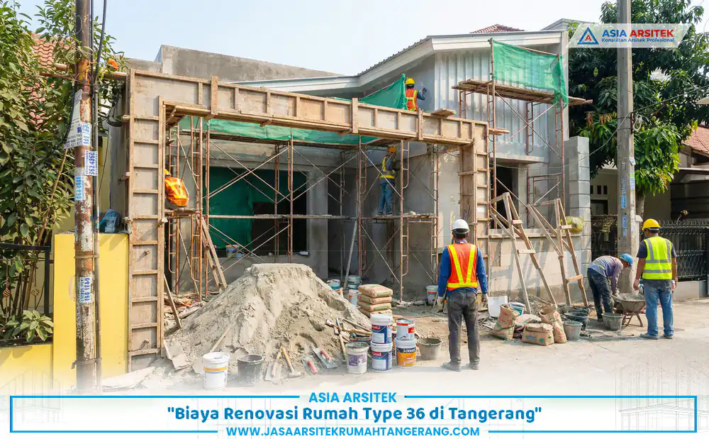 proyek biaya renovasi rumah type 36 Tangerang dengan perubahan fasad dan interior