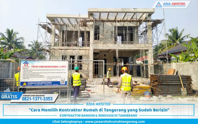 proyek pembangunan oleh kontraktor rumah berizin dengan sistem kerja profesional