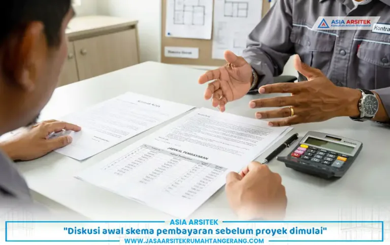 diskusi awal skema pembayaran kontraktor sebelum tanda tangan kontrak