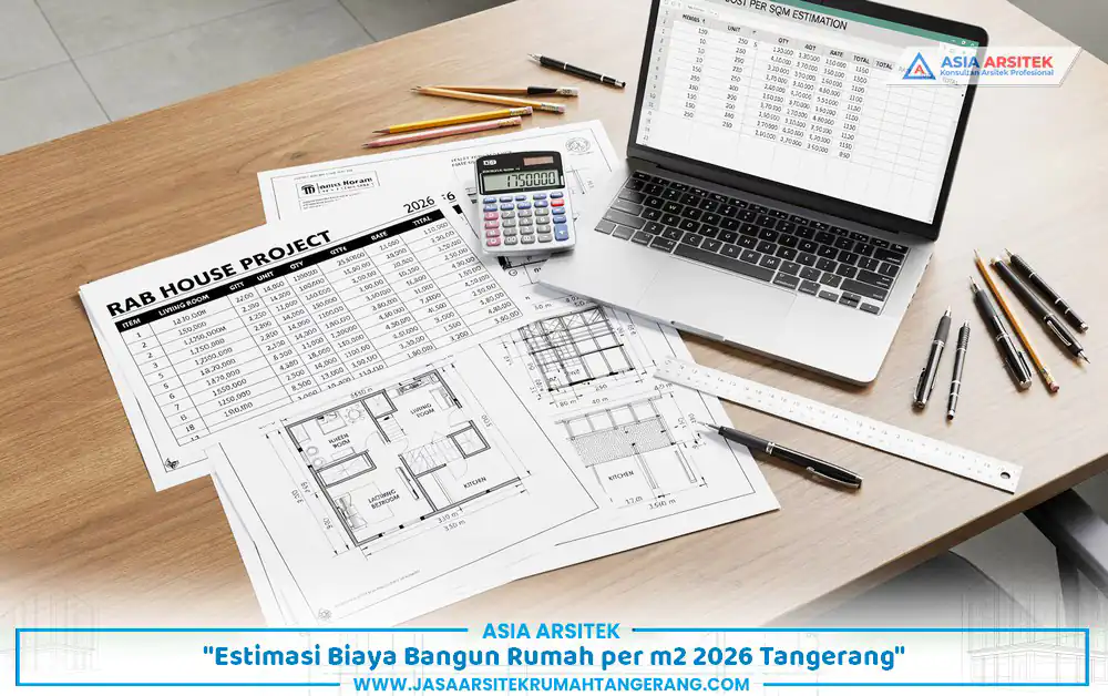 penyusunan RAB biaya bangun rumah per m2 Tangerang 2026 secara terperinci