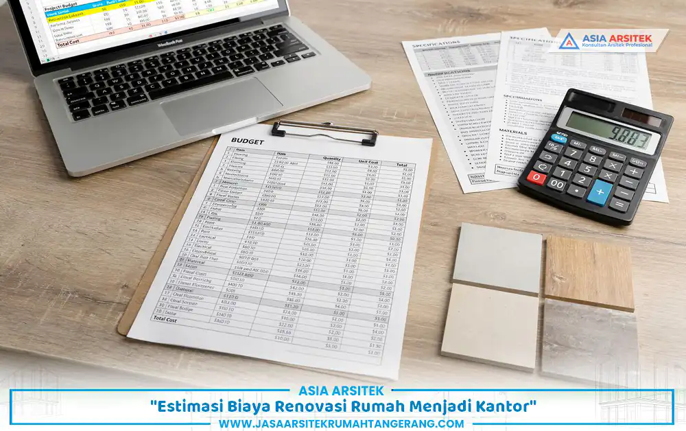 perhitungan anggaran renovasi rumah kantor Tangerang melalui dokumen RAB dan katalog material