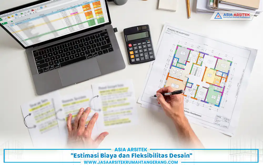 perhitungan estimasi bangun rumah sesuai budget Tangerang menggunakan spreadsheet anggaran