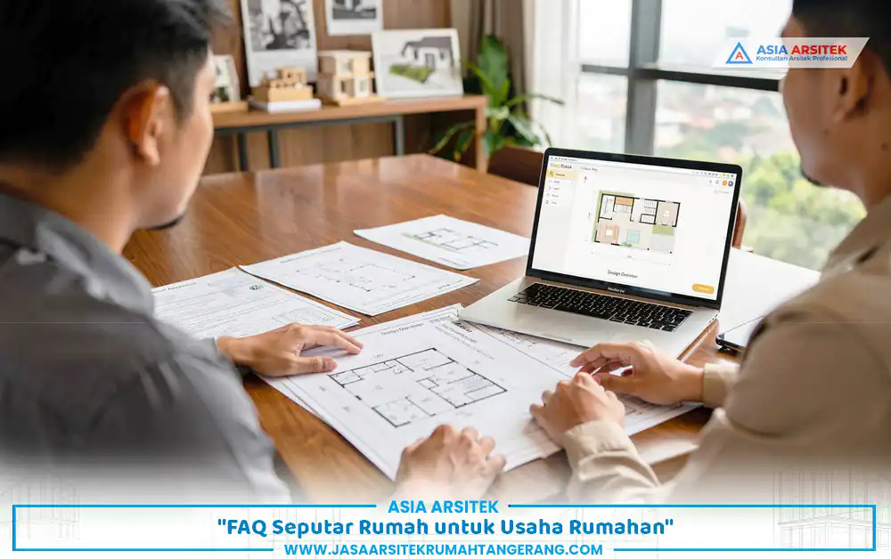 sesi konsultasi bangun rumah usaha Tangerang terkait izin dan desain fleksibel