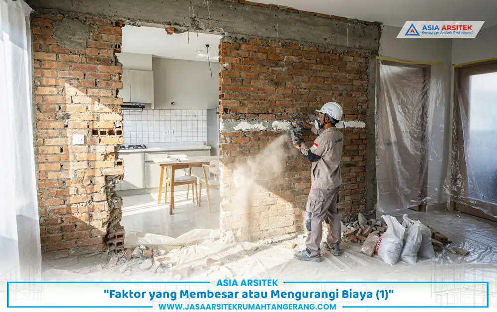 perubahan struktur dalam biaya renovasi dapur Tangerang 2026 dengan pembongkaran dinding