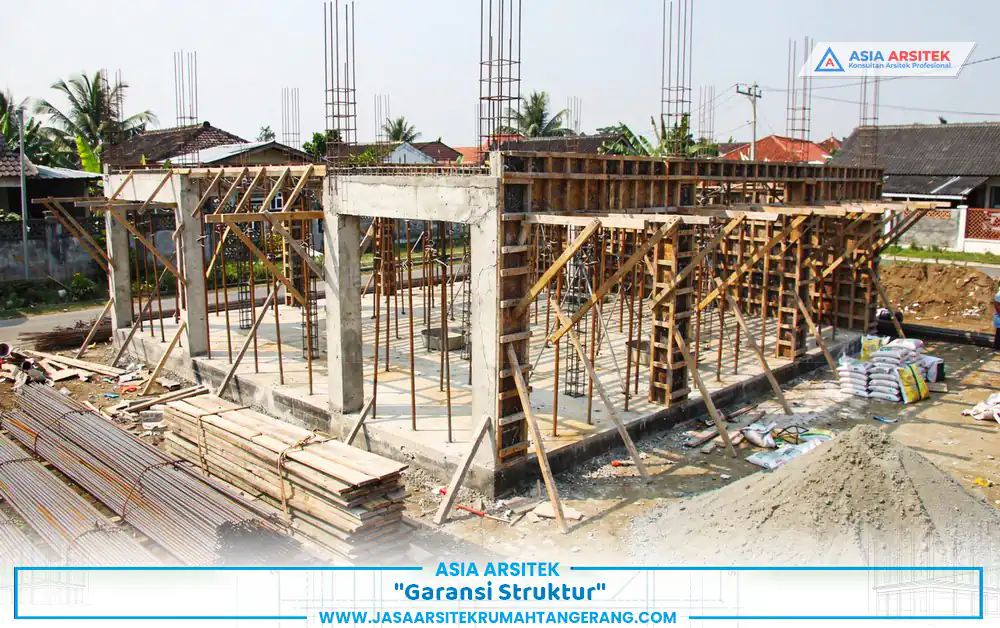 Struktur kolom dan balok rumah dengan garansi kontraktor rumah