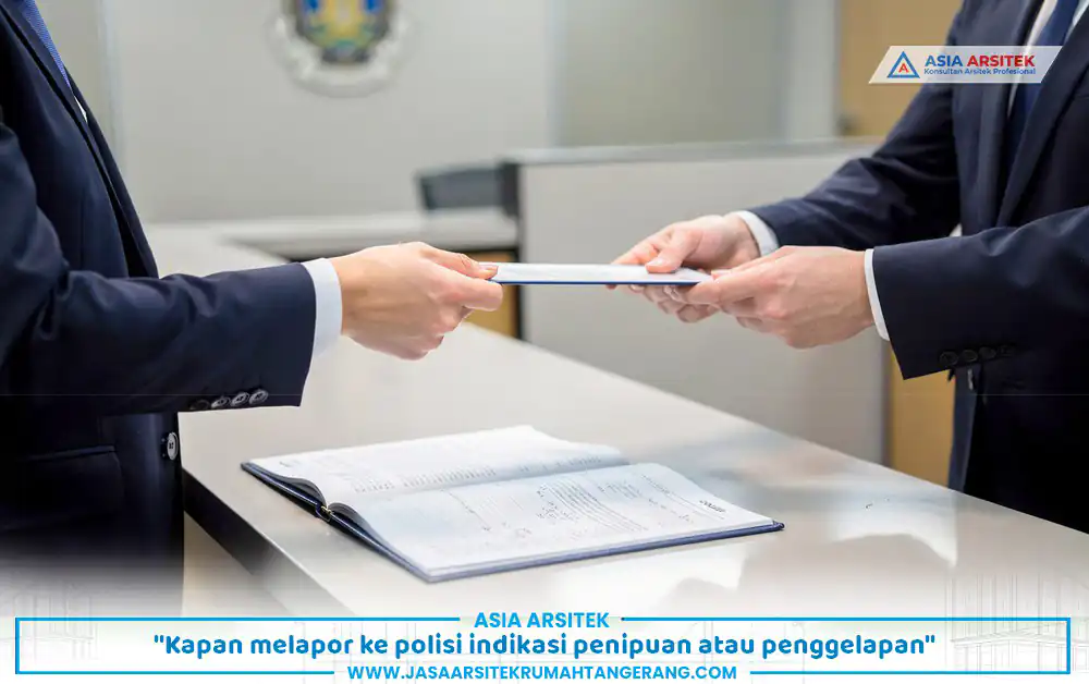Laporan polisi sebagai langkah solusi kontraktor bermasalah