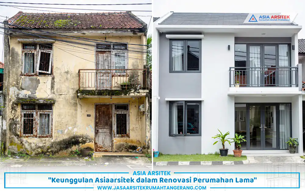 before after renovasi rumah perumahan lama