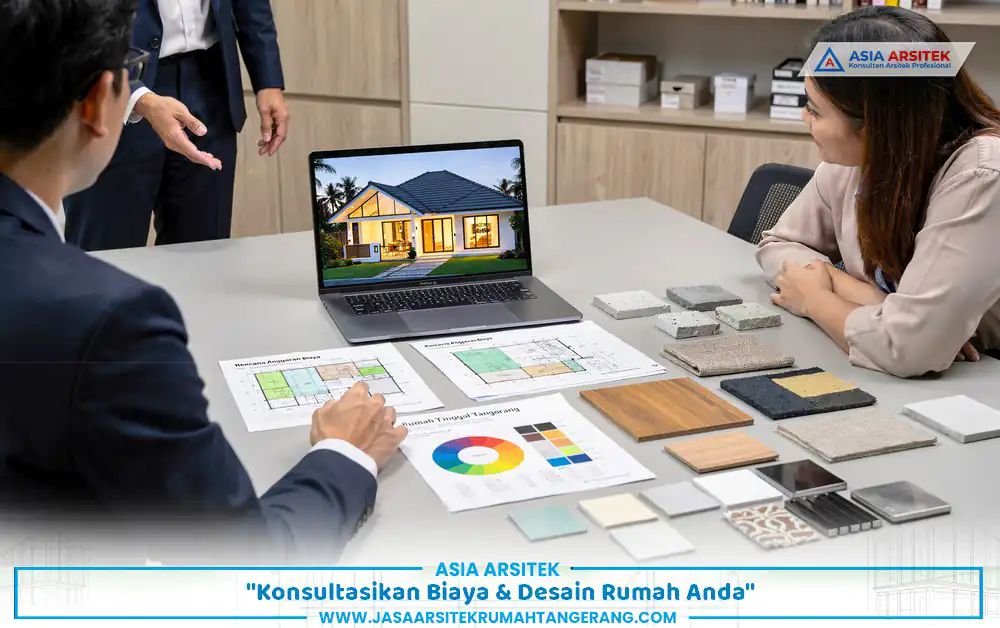 presentasi estimasi biaya bangun rumah 100m2 Tangerang sebelum konstruksi dimulai