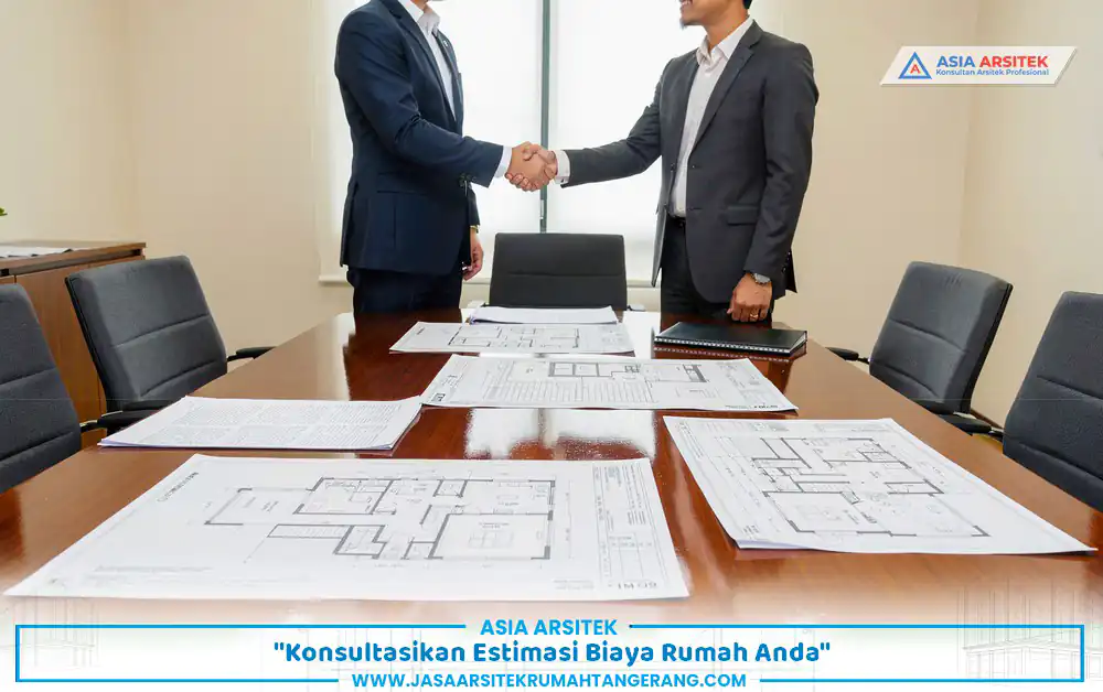konsultasi awal estimasi biaya bangun rumah 100m2 Tangerang dengan arsitek