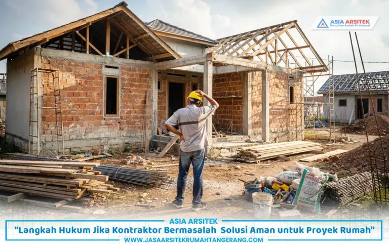 Pemilik rumah mencari solusi kontraktor bermasalah di lokasi proyek