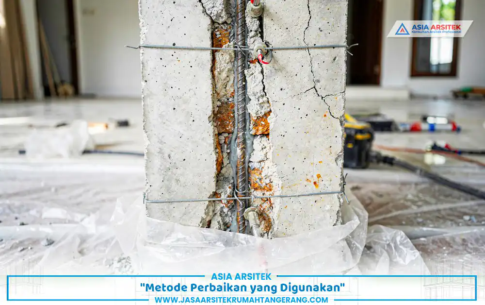 metode teknis jasa perbaikan struktur rumah retak Tangerang menggunakan penguatan baja dan epoxy