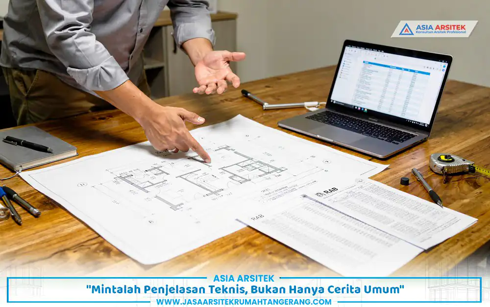 Diskusi teknis proyek sebagai bagian verifikasi portofolio kontraktor