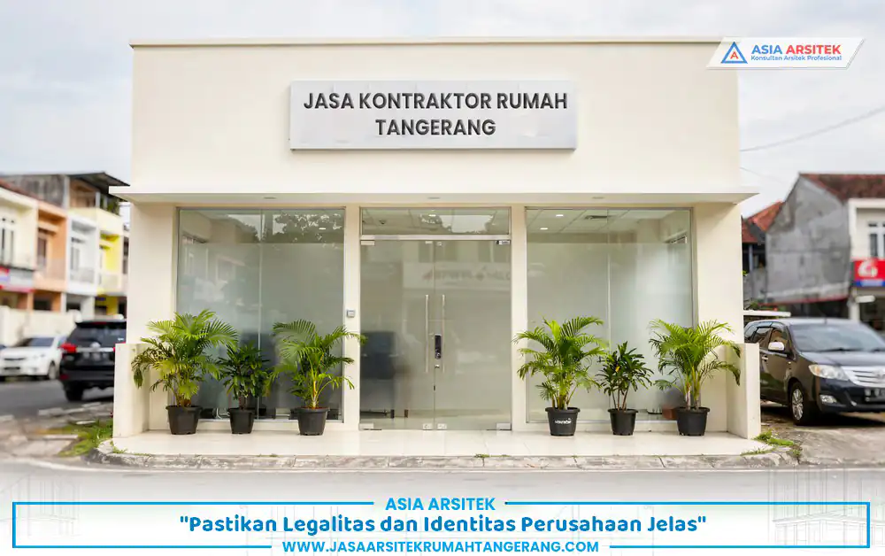 Kantor kontraktor resmi sebagai bagian verifikasi portofolio kontraktor