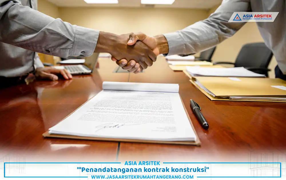 Penandatanganan kontrak kerja proyek konstruksi rumah