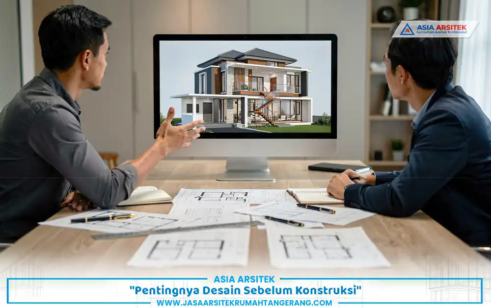 visualisasi desain biaya bangun rumah 2 lantai Tangerang sebelum konstruksi dimulai