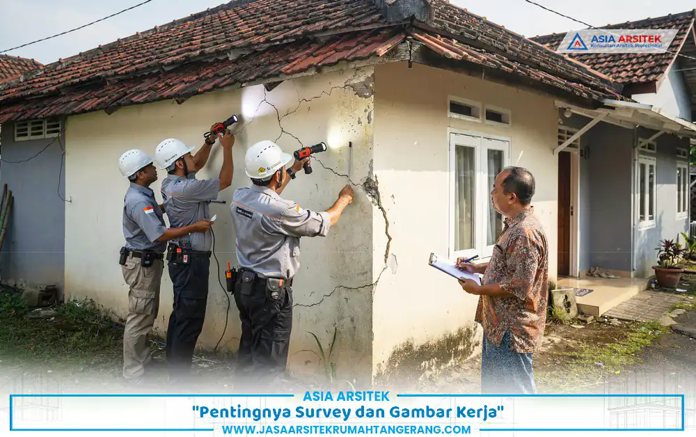 Proses survey untuk memastikan akurasi RAB renovasi 50 juta